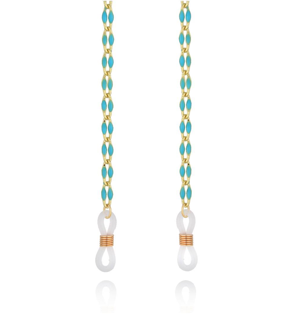 Łańcuszek do okularów turkusowy Kei NPA1123