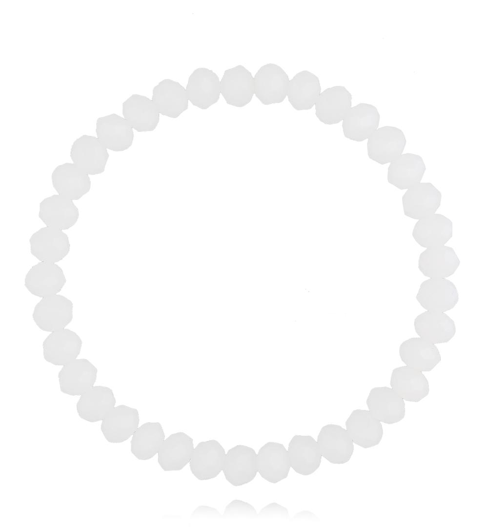 Bransoletka z białymi kryształkami Luminous Crystal 6 mm BCY0249