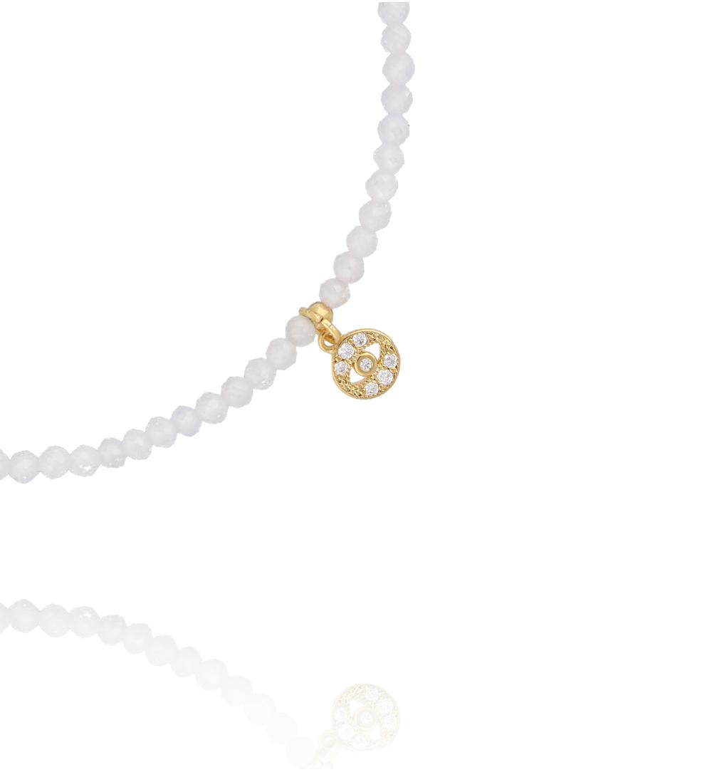 Bransoletka z białymi cyrkoniami i zawieszką BTW3633