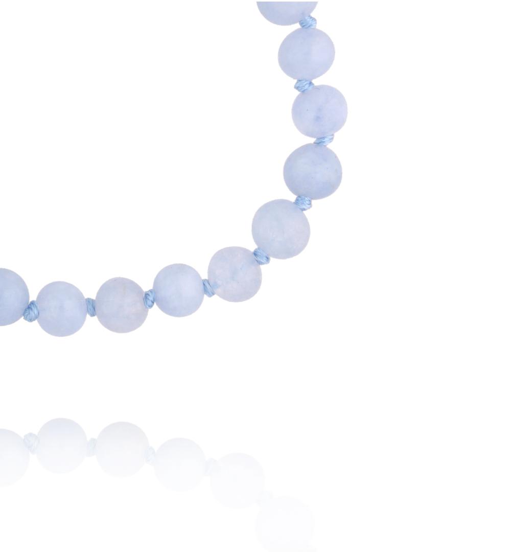 Bransoletka z błękitnym jadeitem  BPA0710