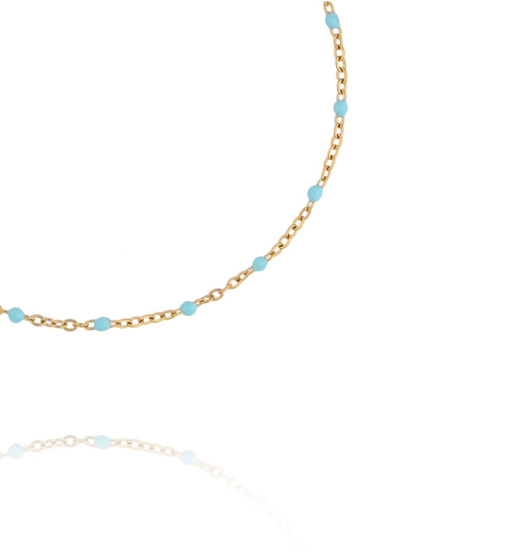 Bransoletka pozłacana Color Drops – Turquoise BSY0777