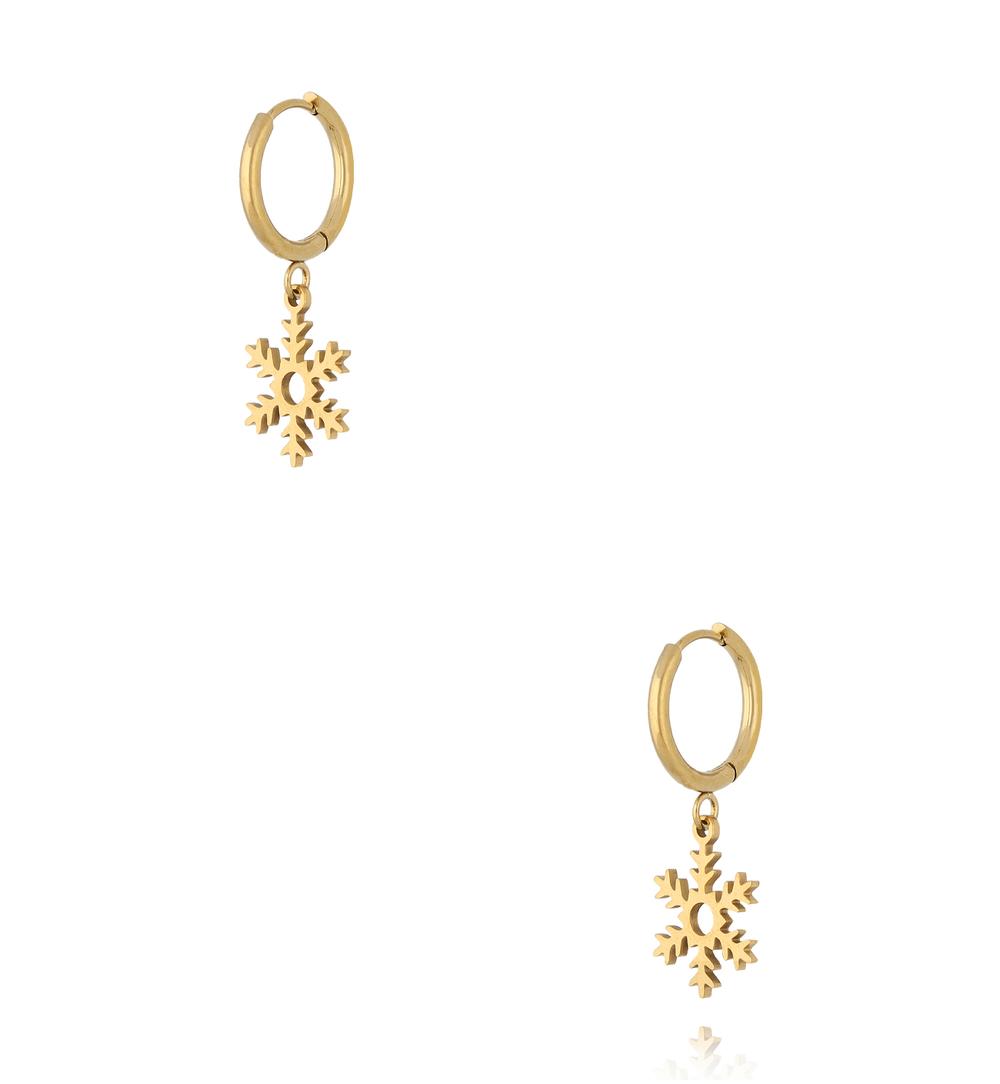 Kolczyki koła ze śnieżynkami KSY0306