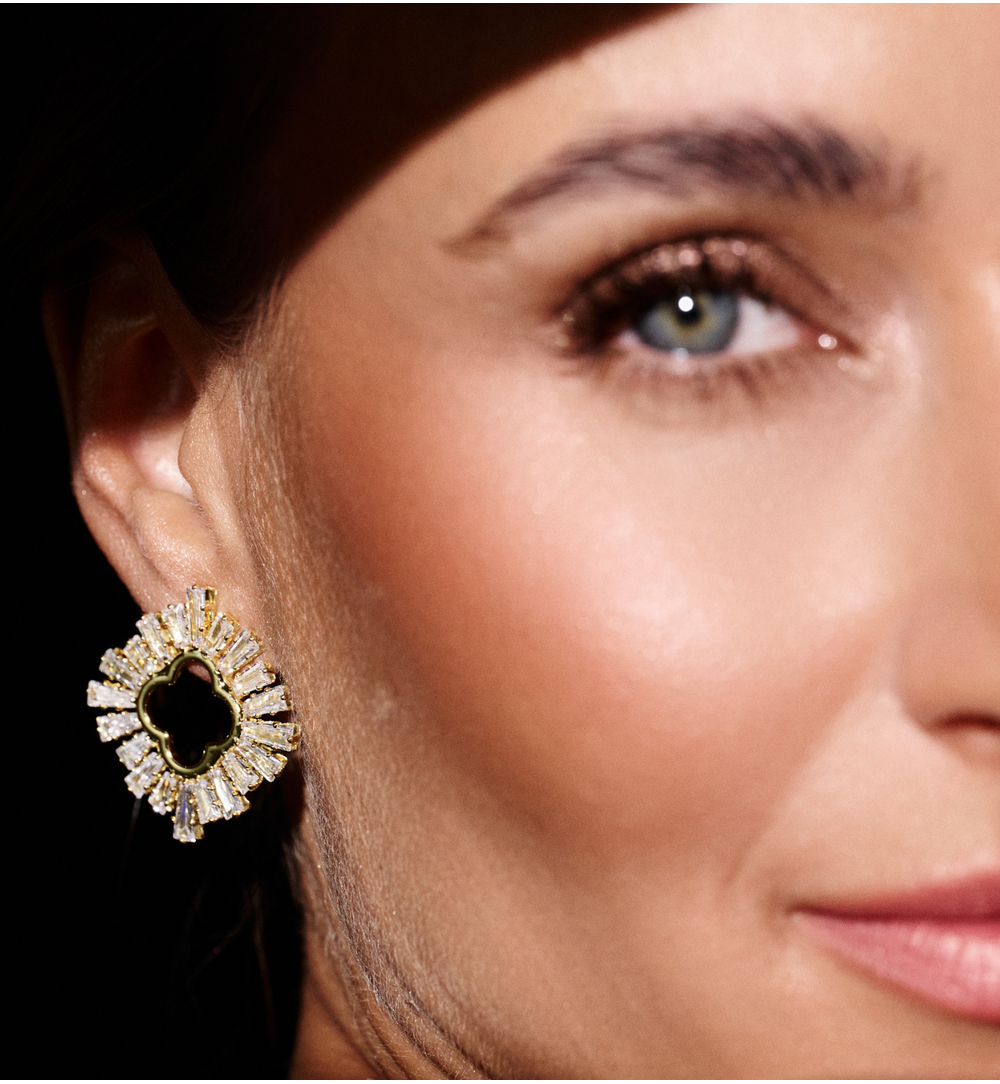 Kolczyki z cyrkoniami w stylu glamour KSS2111