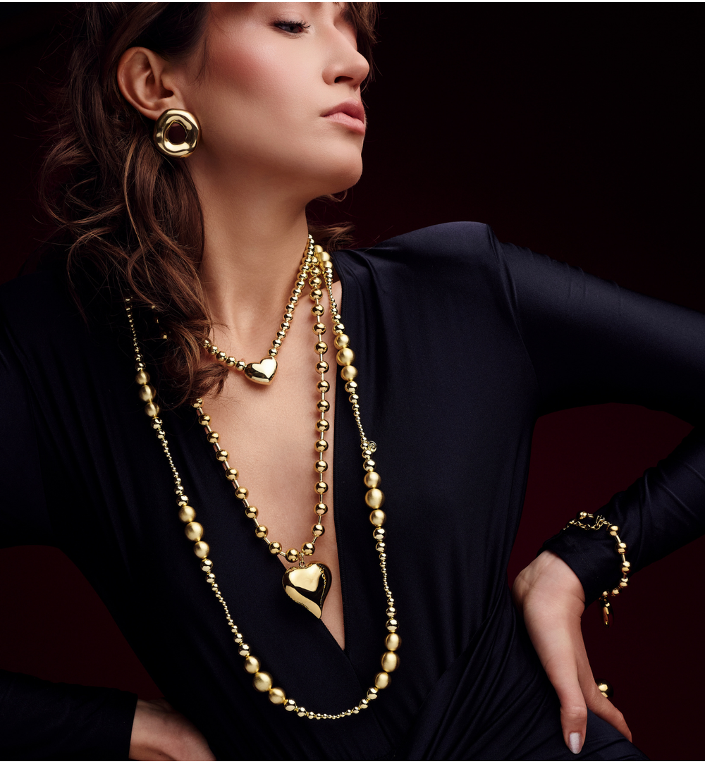 Naszyjnik złoty z kulkami długi Aegean Dream NRG0529