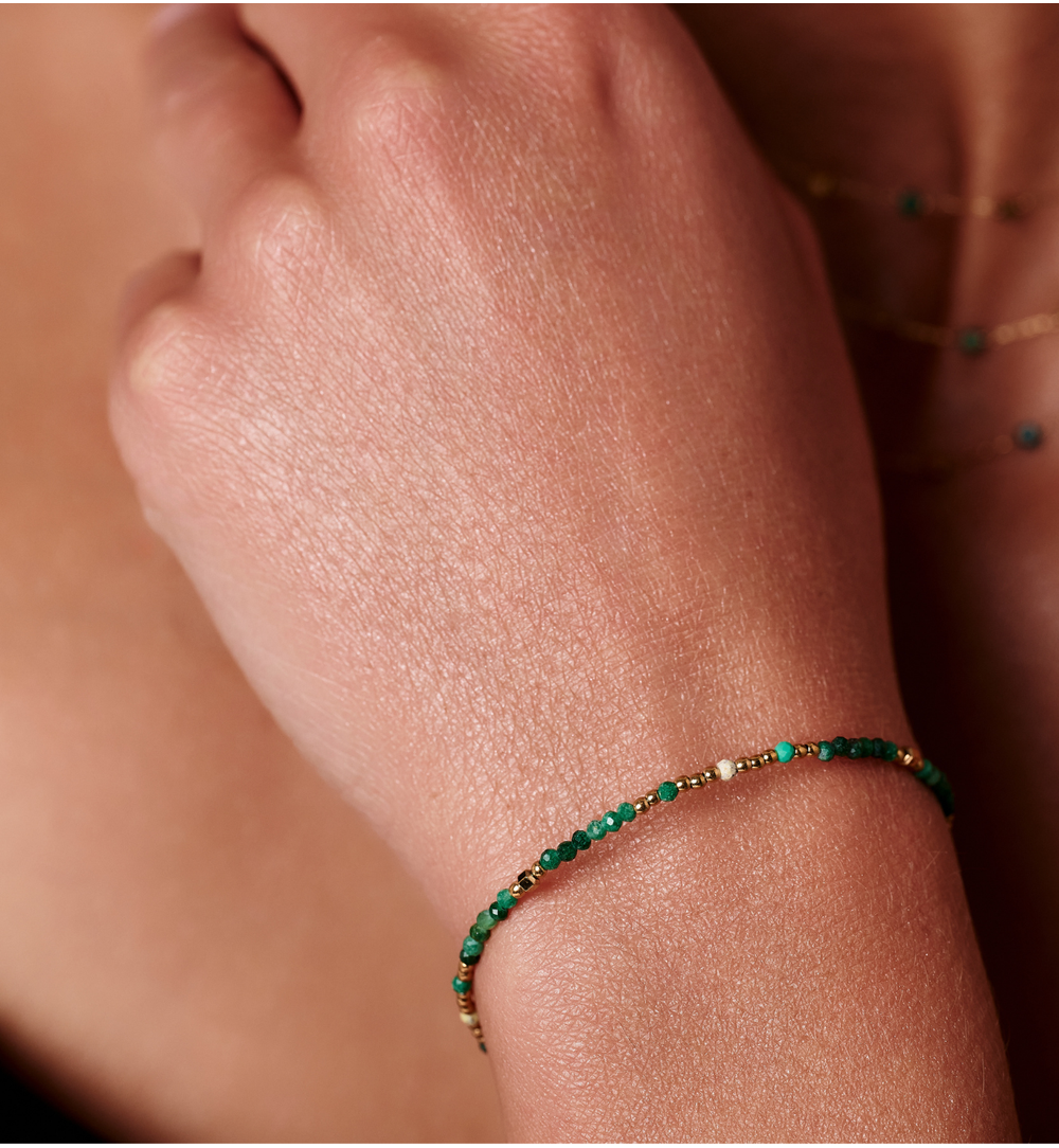 Bransoletka z zielonymi jadeitami Serenity BPA0465