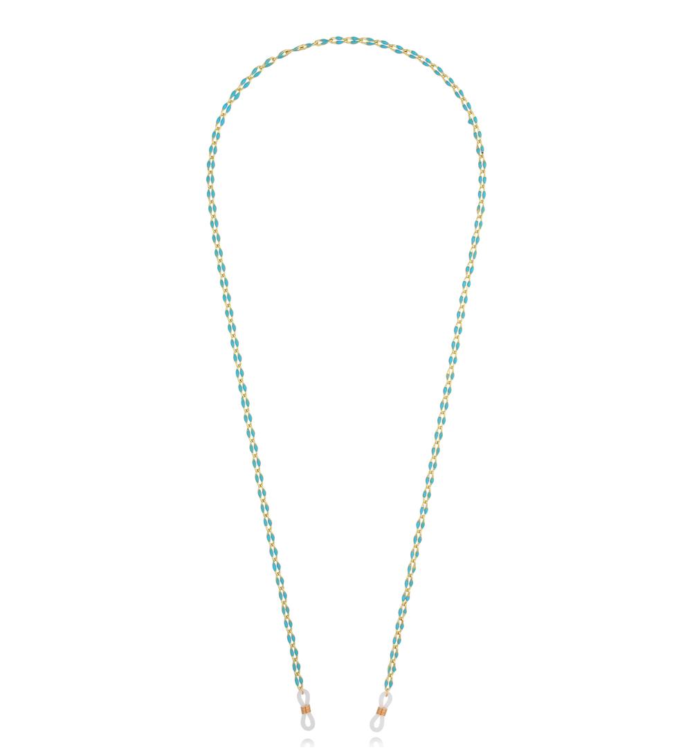 Łańcuszek do okularów turkusowy Kei NPA1123