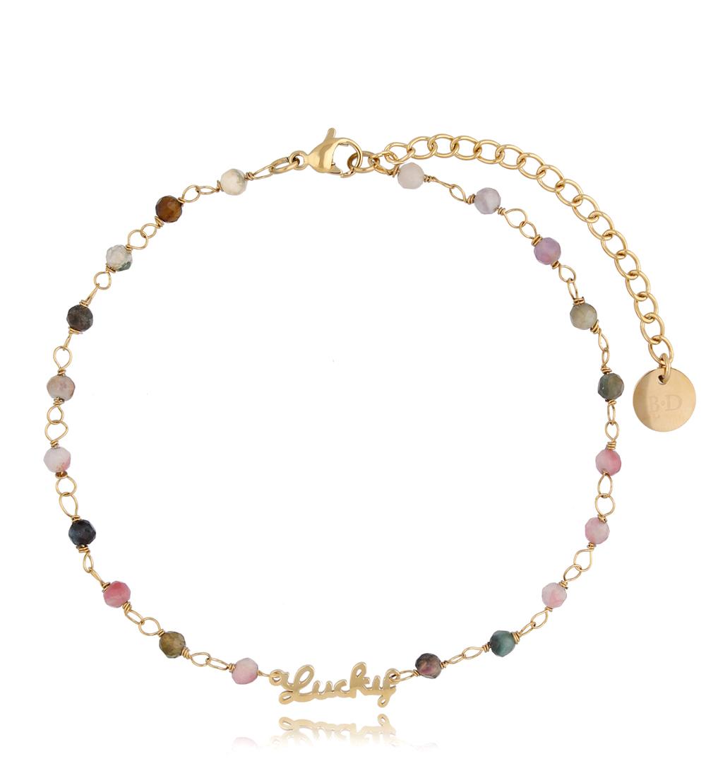 Bransoletka na nogę z turmalinami Lucky Beach BNSC0043