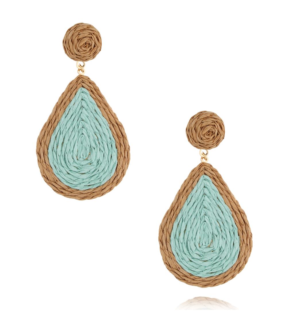 Kolczyki turkusowe ze sznurkiem Tulum KSO0013