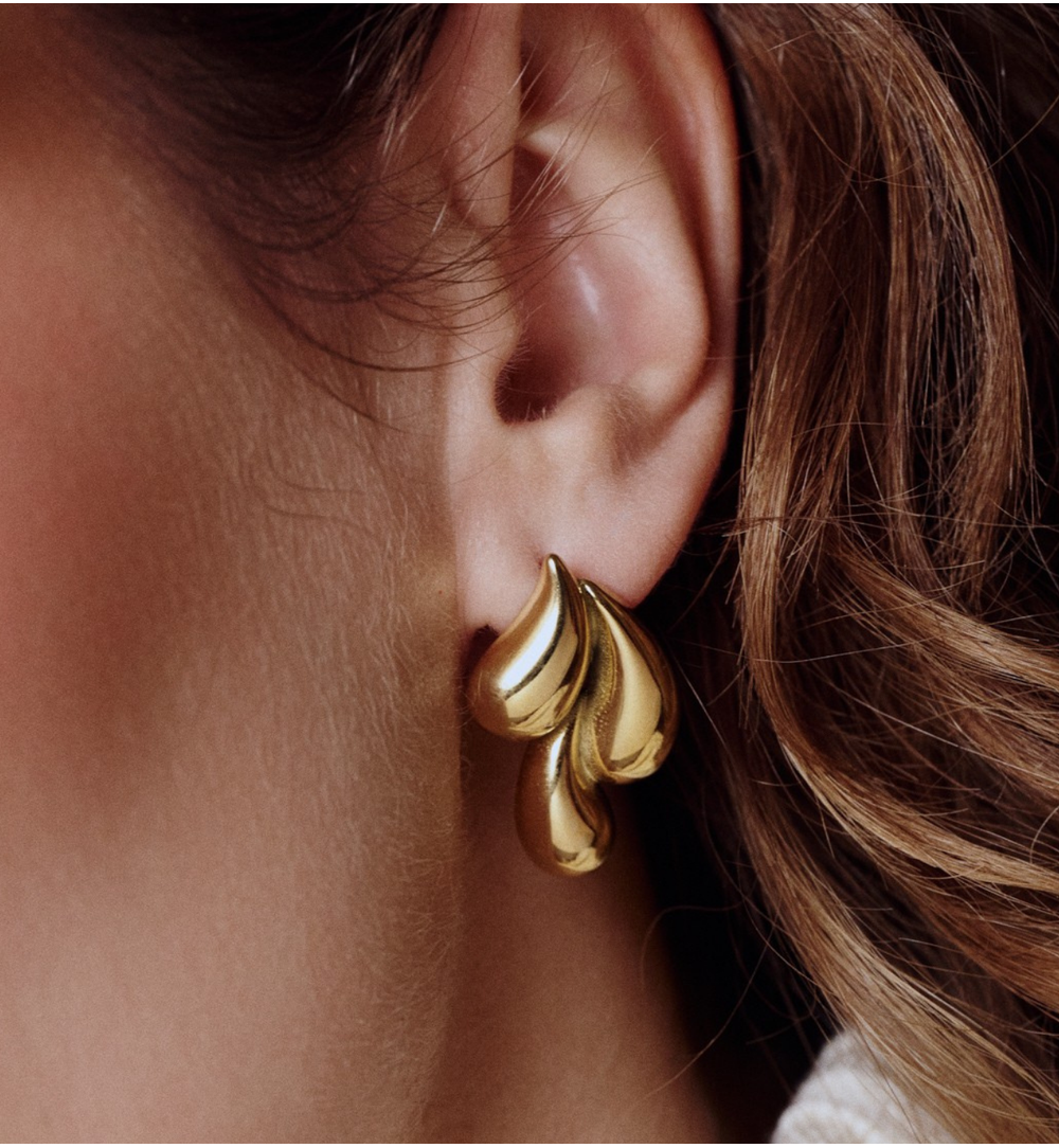 Kolczyki krople złote Drop of Love KSA2043