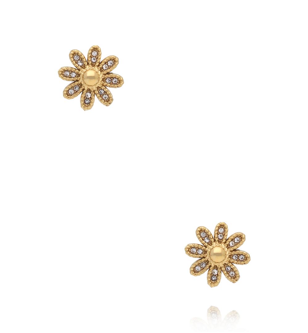 Kolczyki kwiatki z cyrkoniami KSY0687