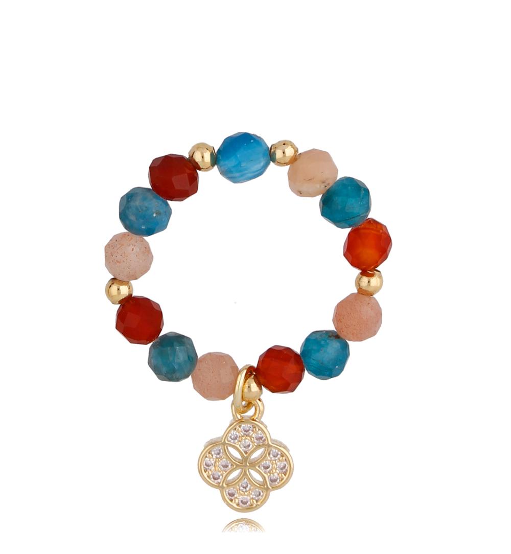 Pierścionek z karneolami i apatytami Claire PTW0318