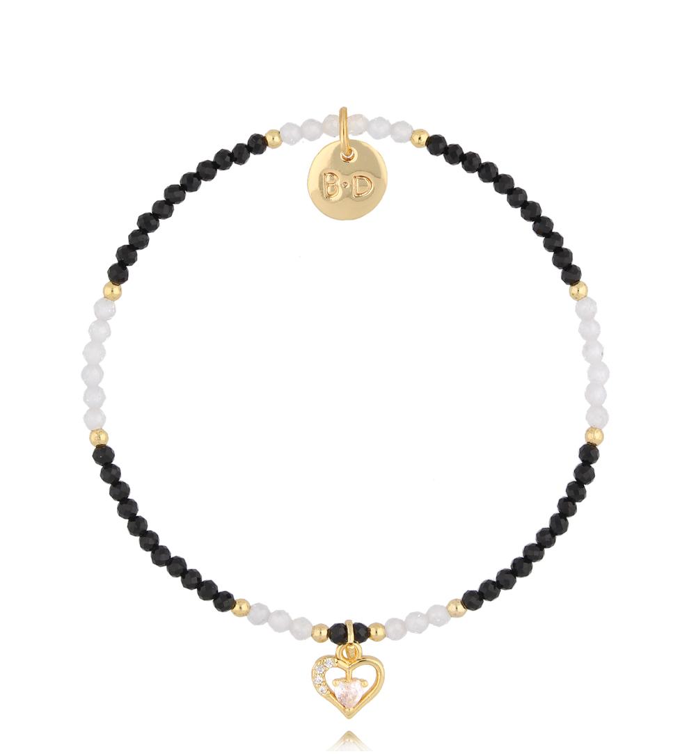 Bransoletka z turmalinami i sercem Cimarron BTW2293