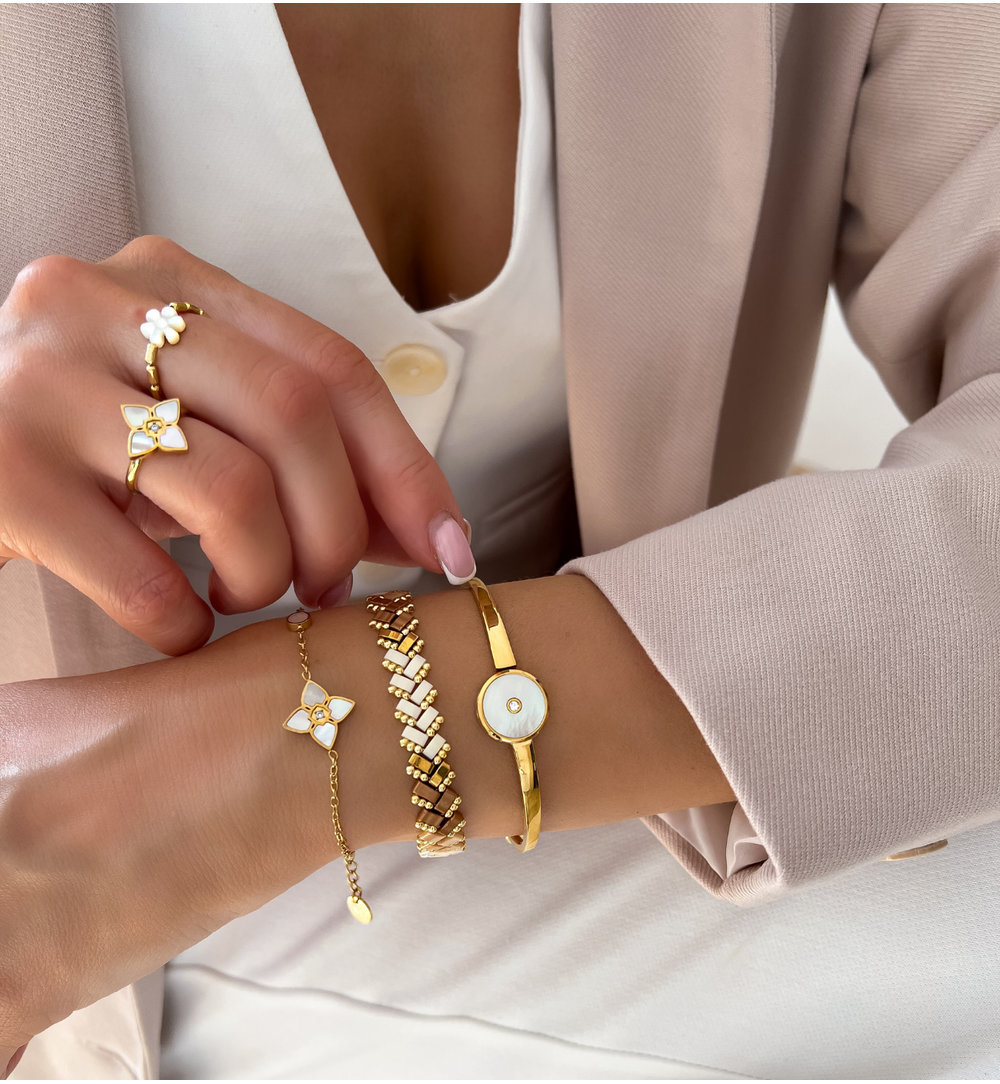 Zestaw złotych bransoletek Gold Whispers Z0234