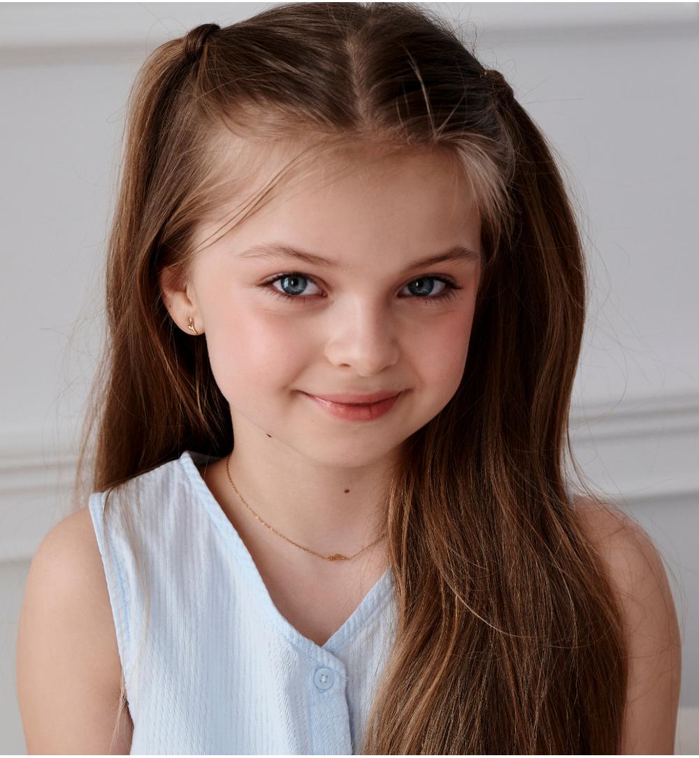 Kolczyki wkrętki w kształcie tulipana złote KSY0610