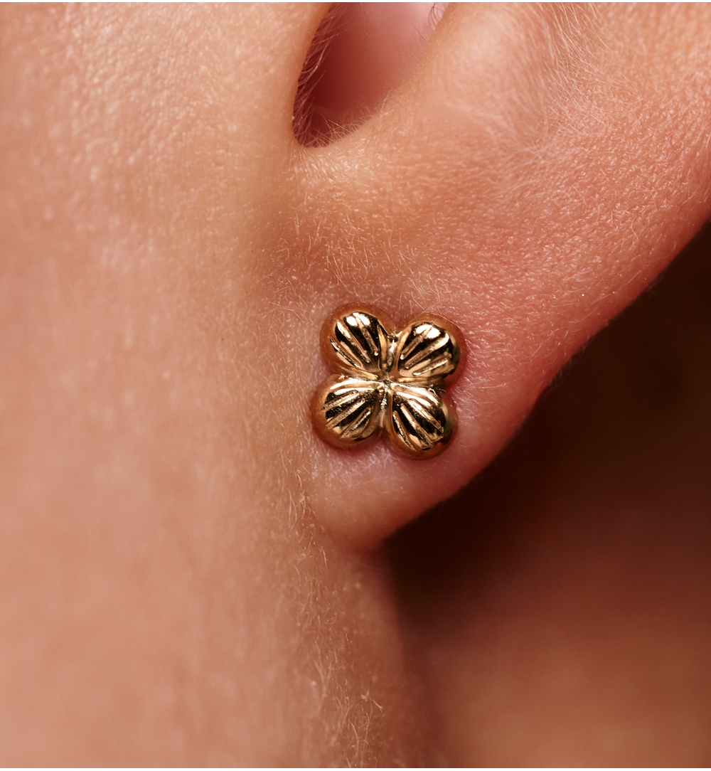 Kolczyki kwiatki złote KSY0560