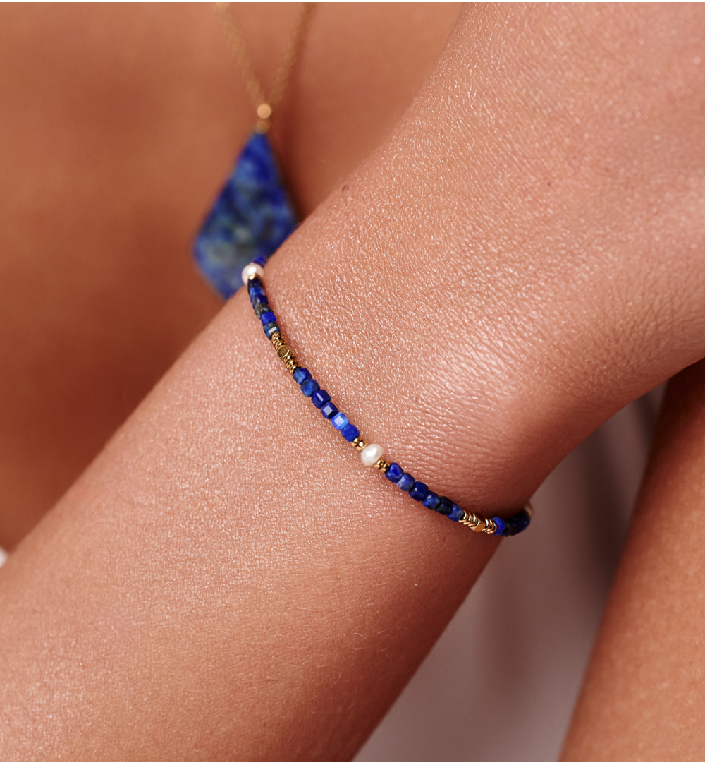 Zestaw biżuterii z lapisem lazuli ZN0188