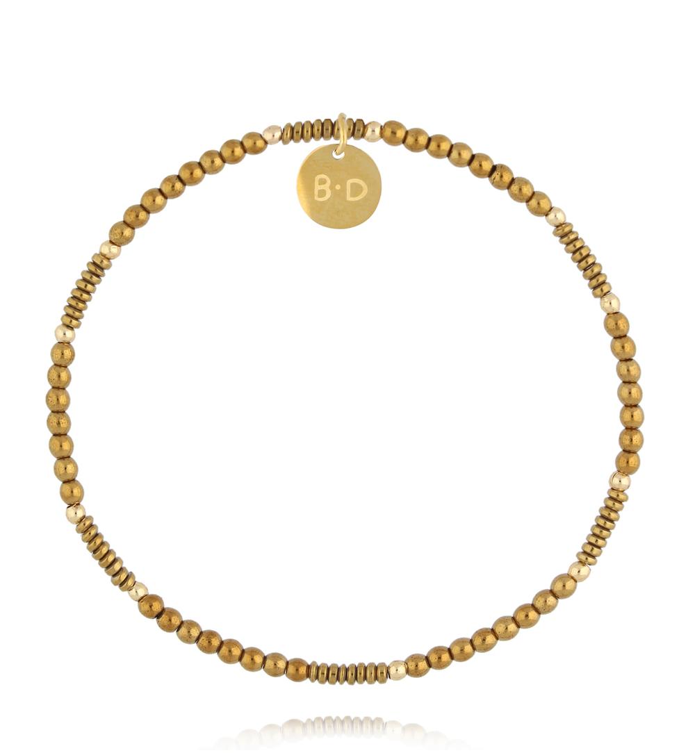 Bransoletka złota z hematytami BTW3651