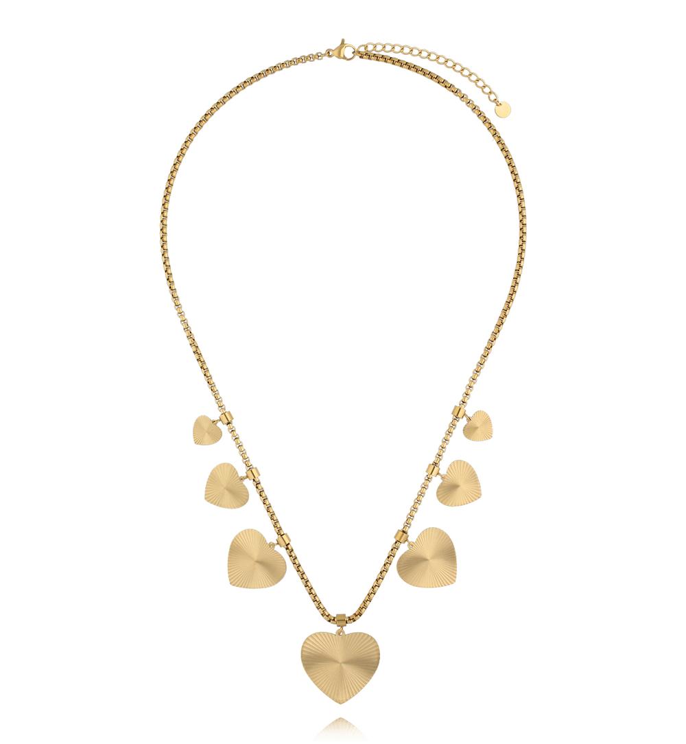 Zestaw biżuterii z motywem serc ZN0124