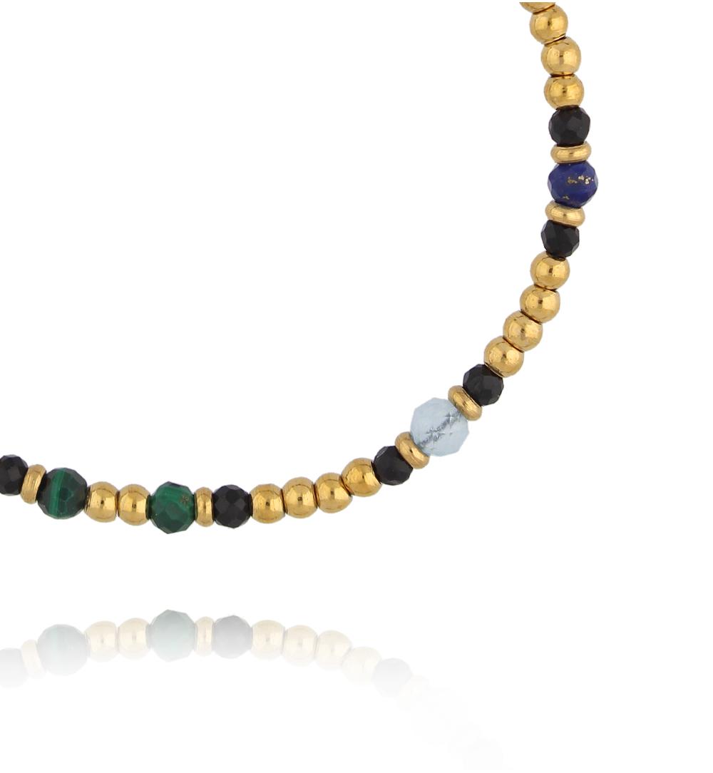 Bransoletka z kamieni naturalnych na sznurku z chwostami BTW3383