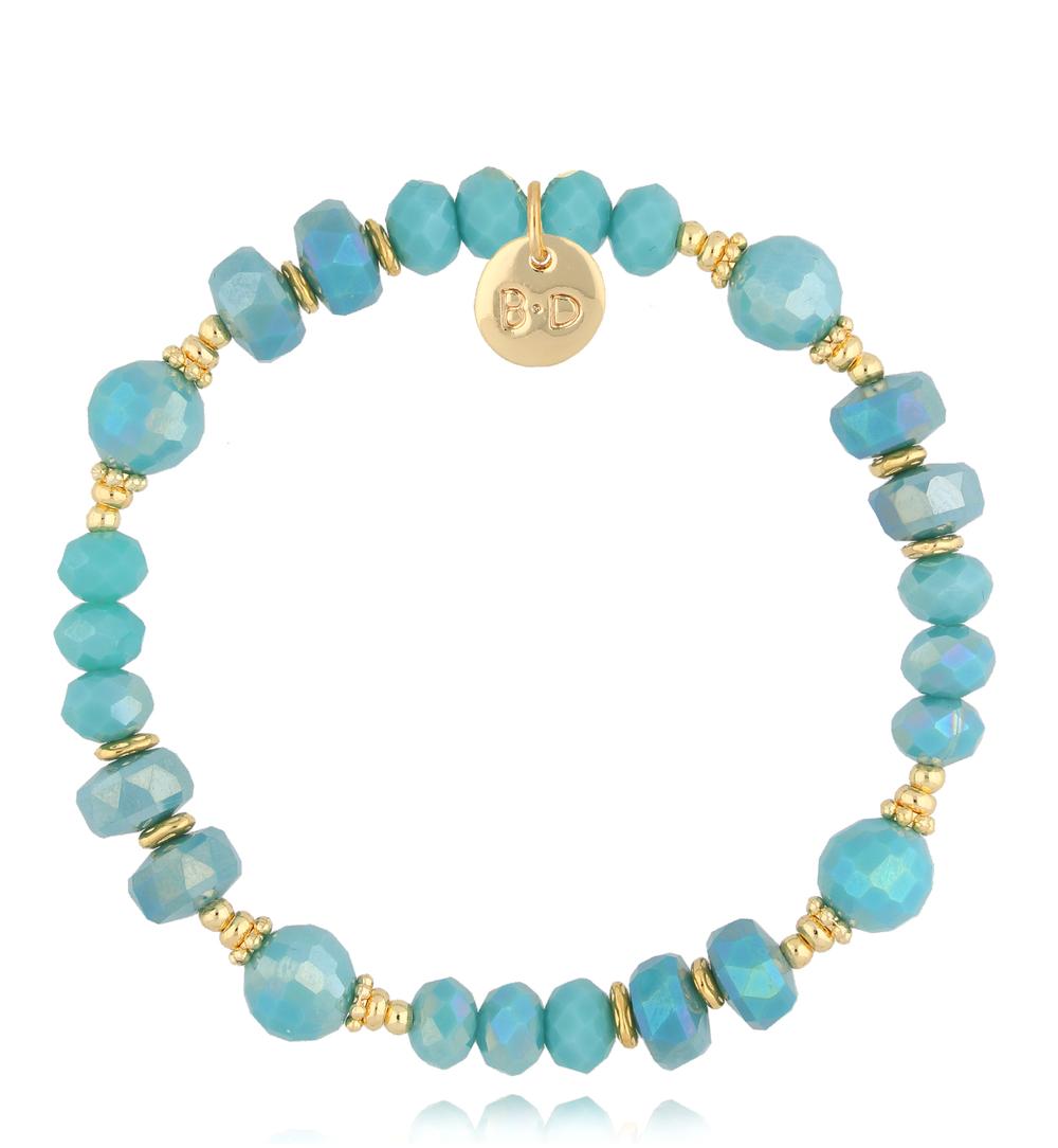 Bransoletka z turkusowymi kryształkami Clear Sky BCY0240