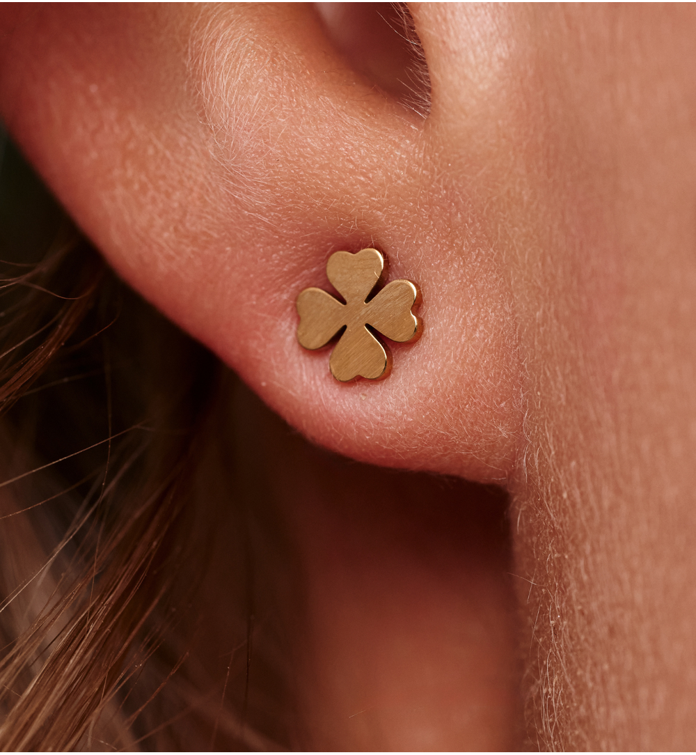 Kolczyki w kształcie czterolistnej koniczynki KSY0549