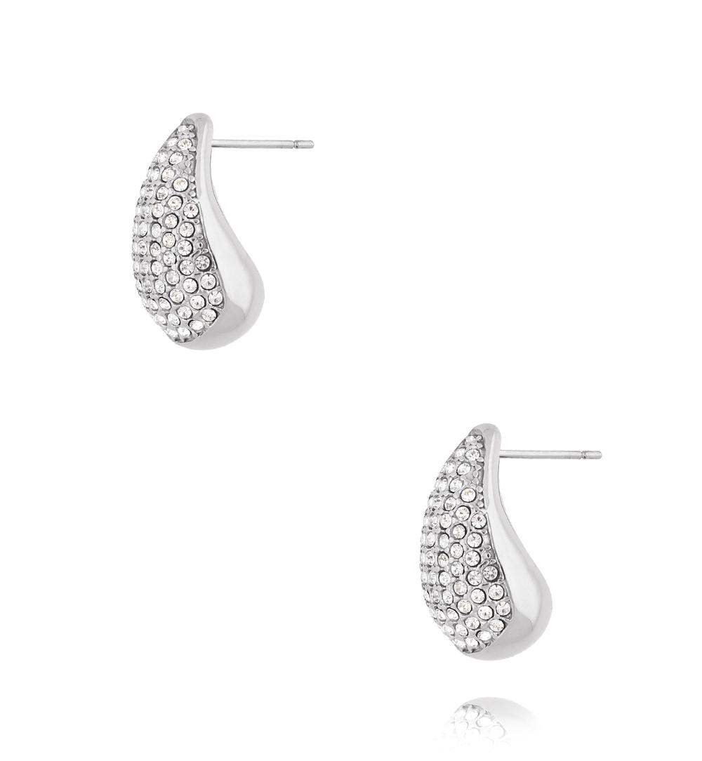 Kolczyki krople z cyrkoniami srebrne Crystal Raindrop KSA2033