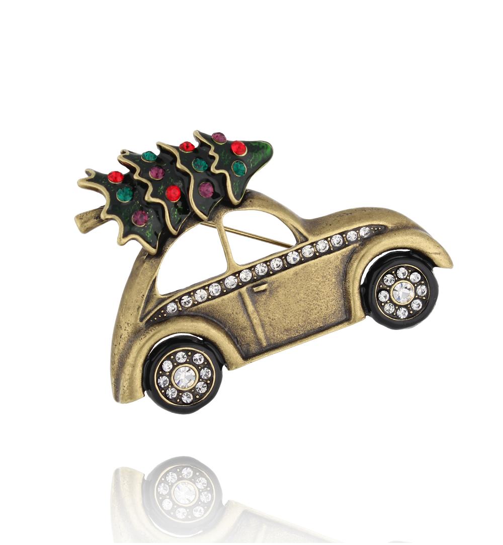 Broszka świąteczne autko Natale Dorato BRSS0168