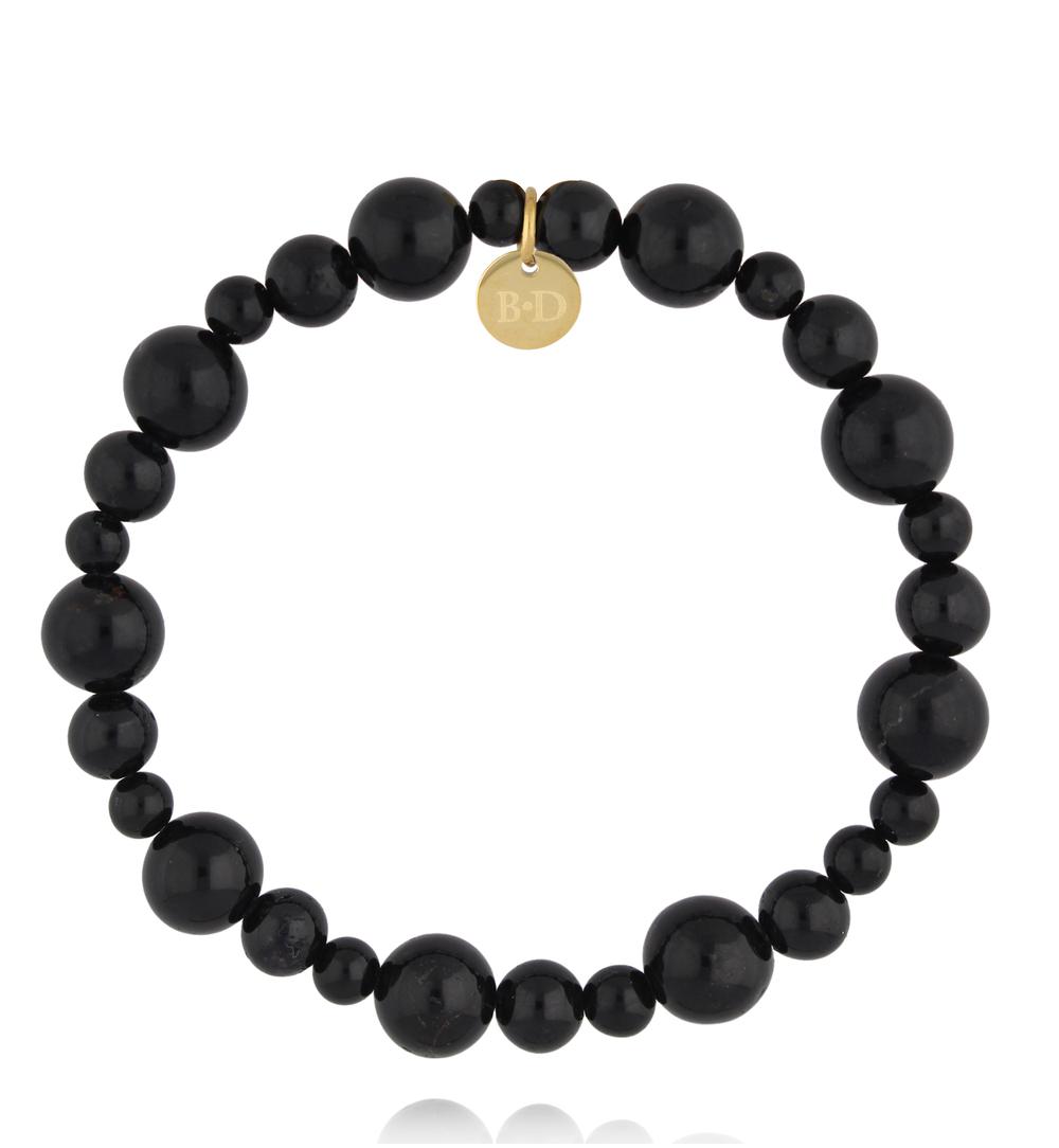 Bransoletka z naturalnego czarnego turmalinu BPA0627