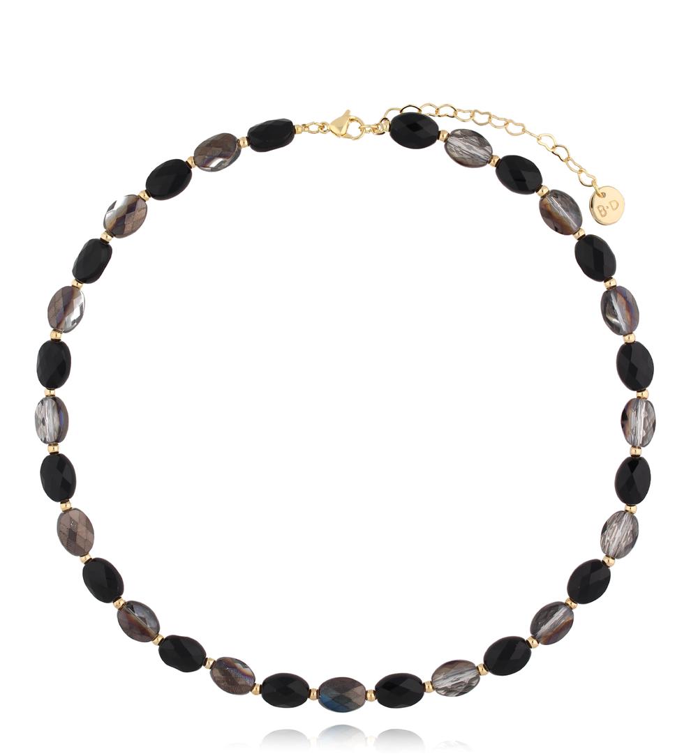 Naszyjnik z kryształkami czarny Togue NCY0010