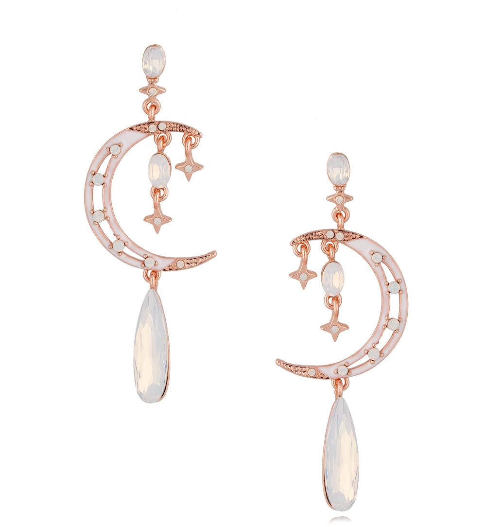 Kolczyki księżyce opalizujące Thea KRG0815