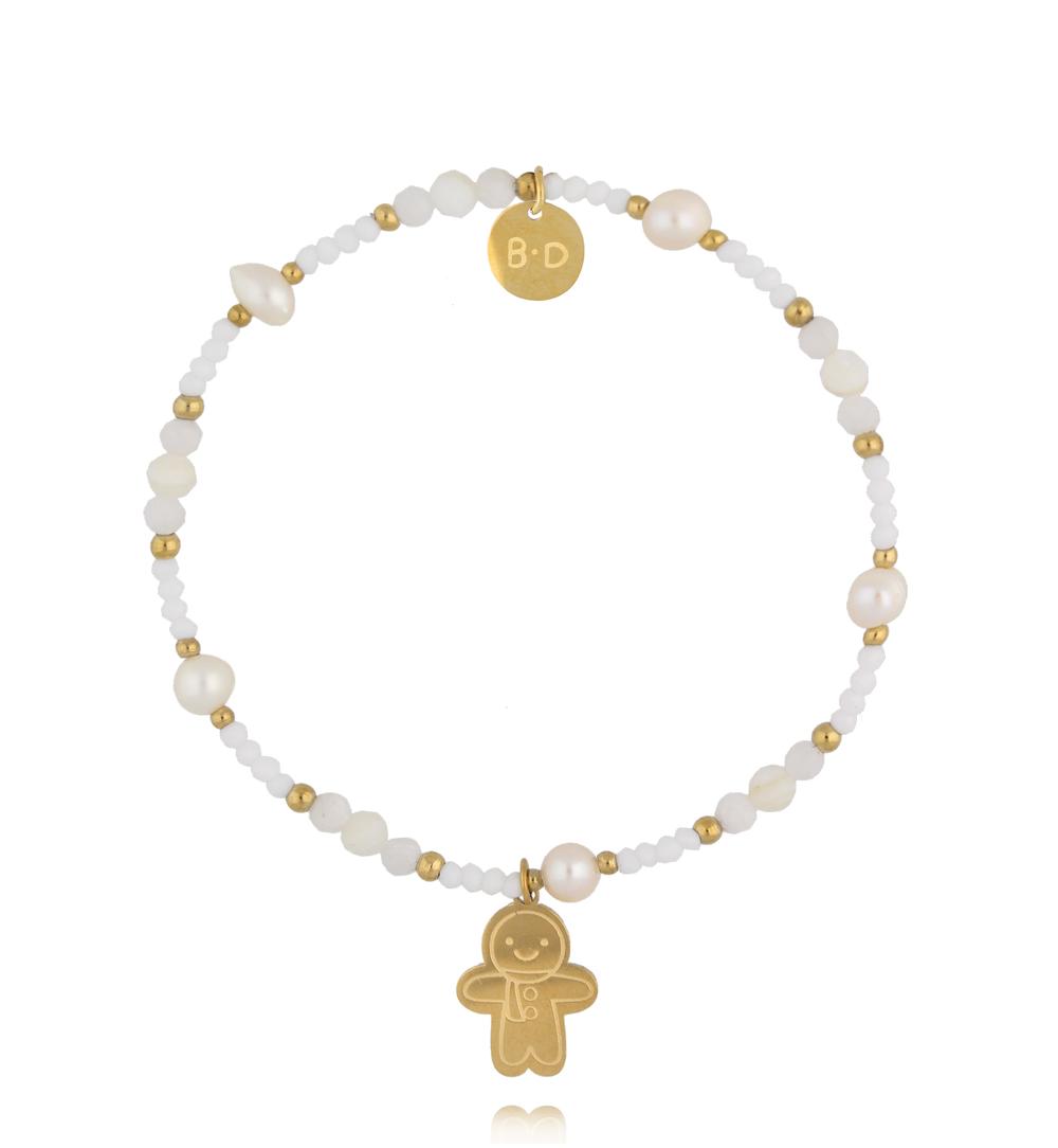 Bransoletka biała z ciasteczkiem All I Want BTW2443