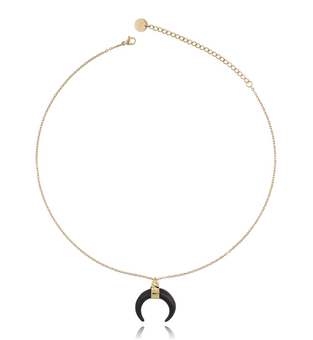 Naszyjnik z czarnym księżycem NLB0028