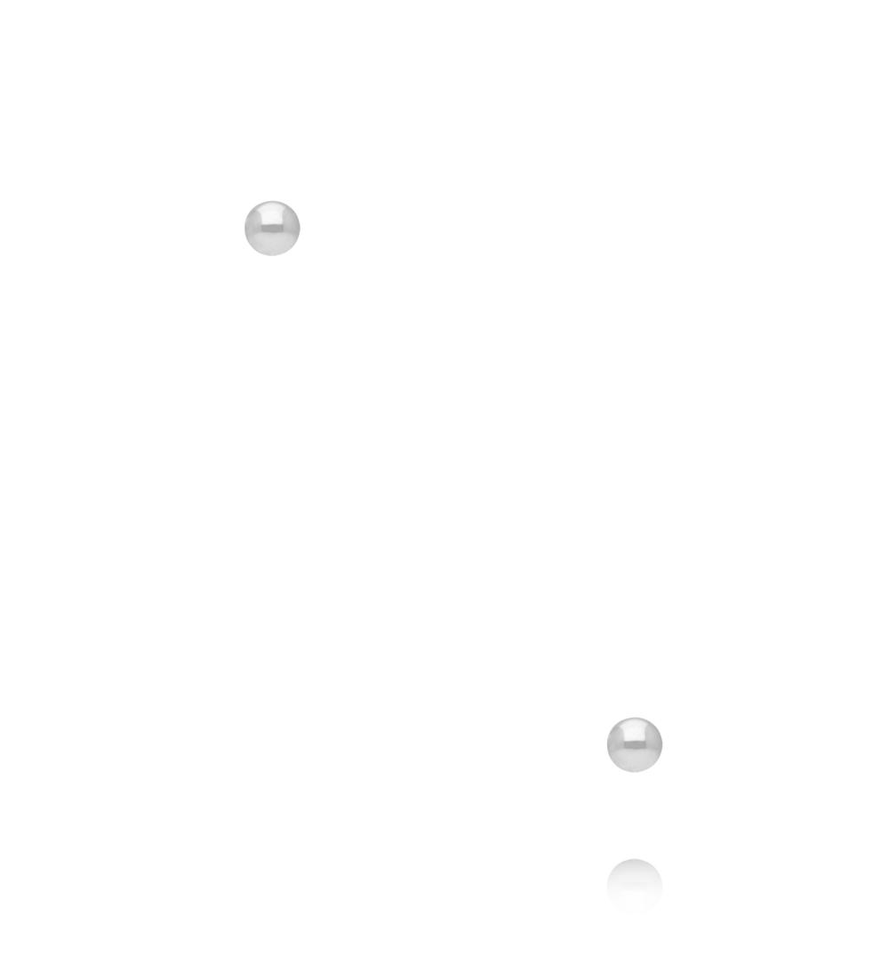 Zestaw minimalistycznych kolczyków kulek – srebrnych KMB0016