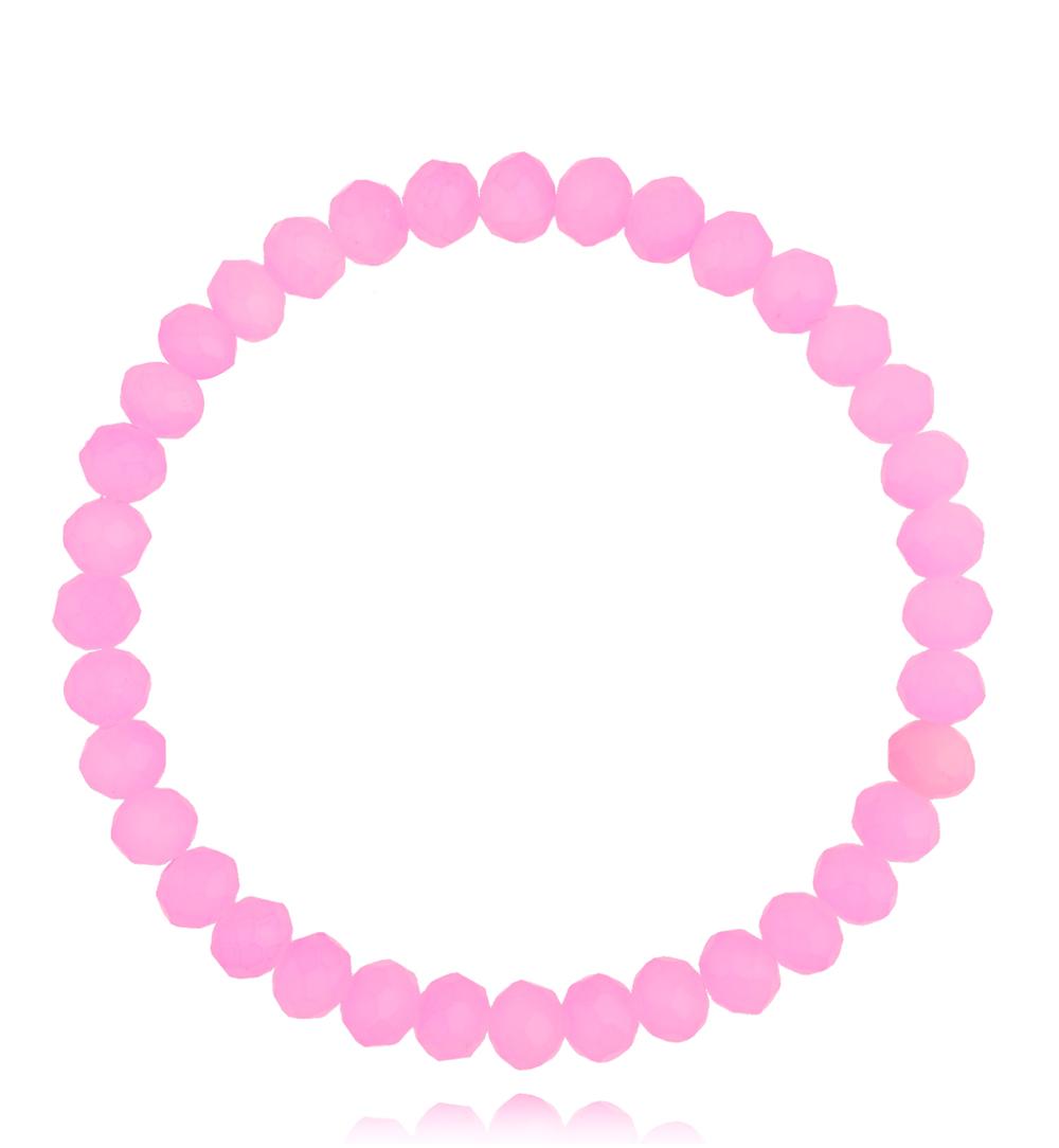 Bransoletka z różowymi kryształkami Luminous Crystal 6 mm BCY0252