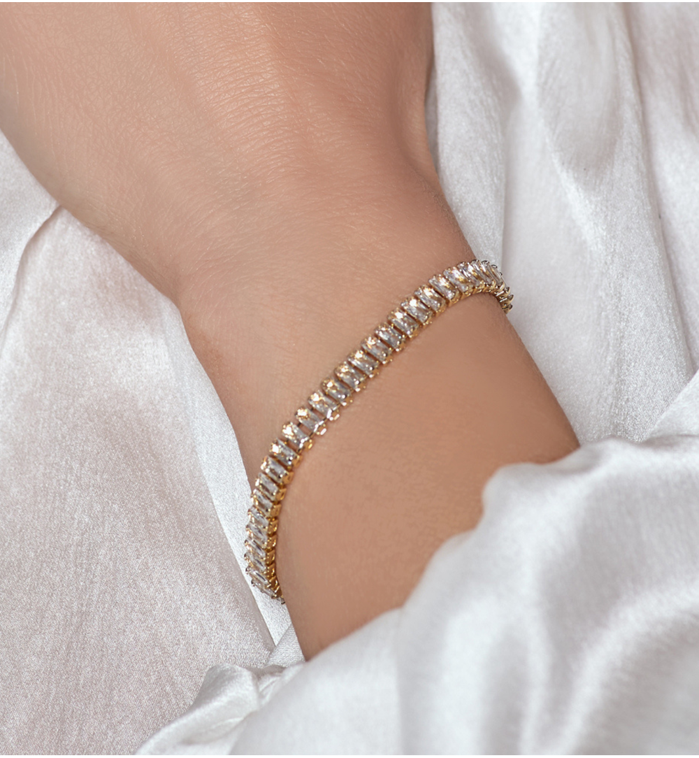 Bransoletka tenisowa z kryształkami Mariah 19 cm BSS0095