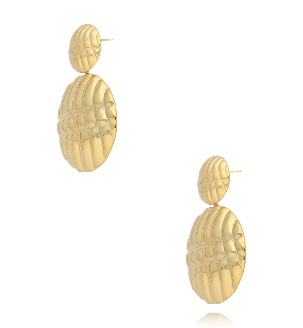 Kolczyki okrągłe duże złote KRG1081