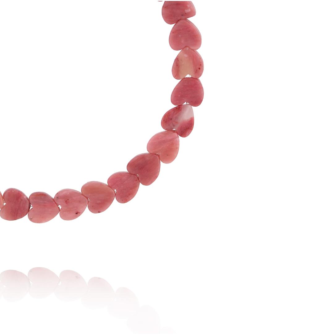 Bransoletka z sercami- rodonity BTW3737