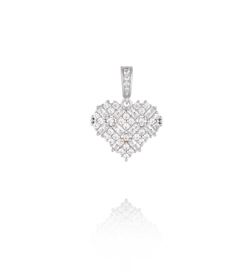 Charms srebrne kryształowe serce CHSS0043