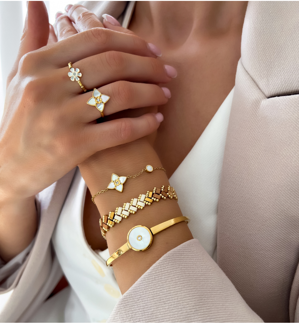 Zestaw złotych bransoletek Gold Whispers Z0234