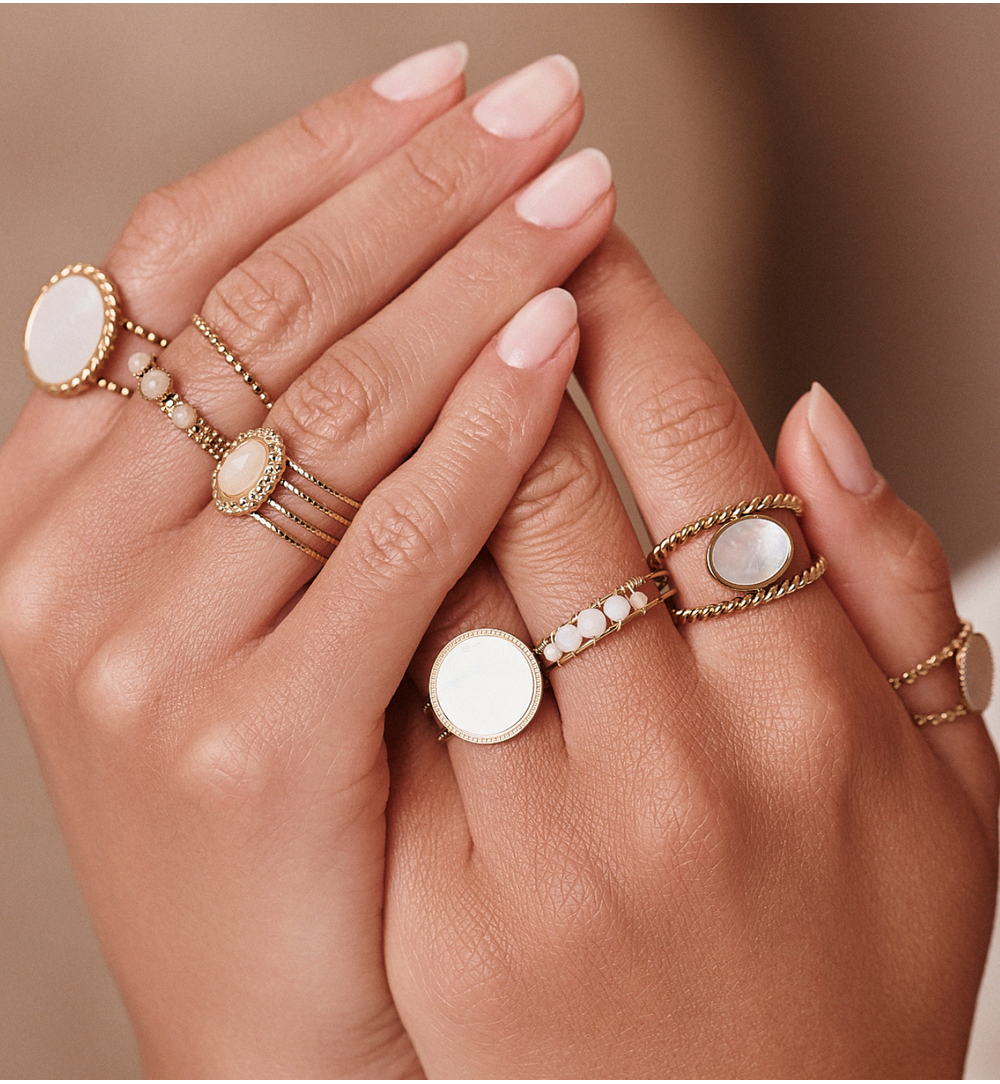 Pierścionek z masą perłową PEA0048