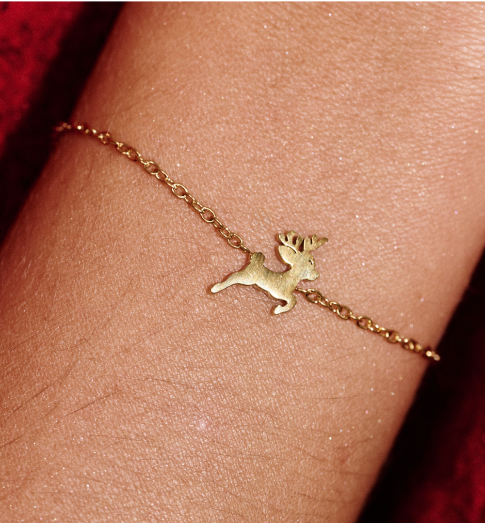 Bransoletka z reniferem złota BSA0843