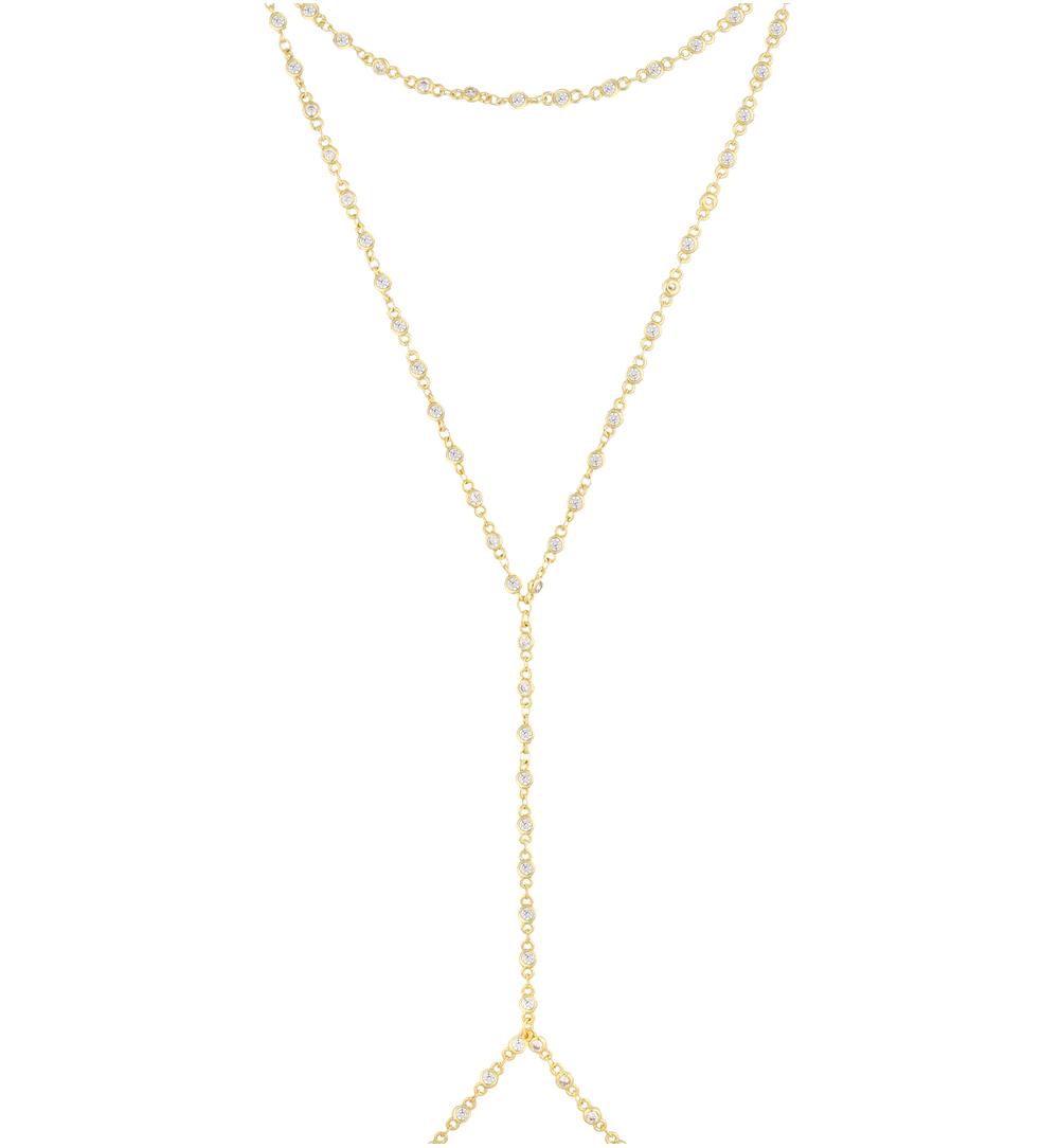 Naszyjnik Body Chain z kryształkami Eclat NS0190