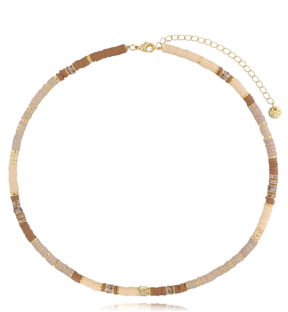 Zestaw naszyjników w odcieniach beżu ZN0167