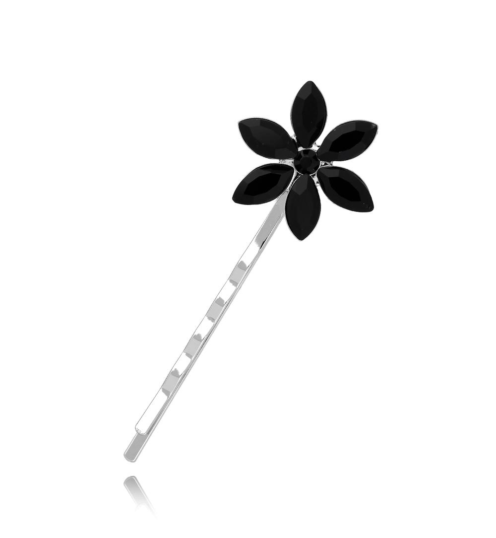 Wsuwka do włosów z czarnym kwiatuszkiem Flor SSS0028