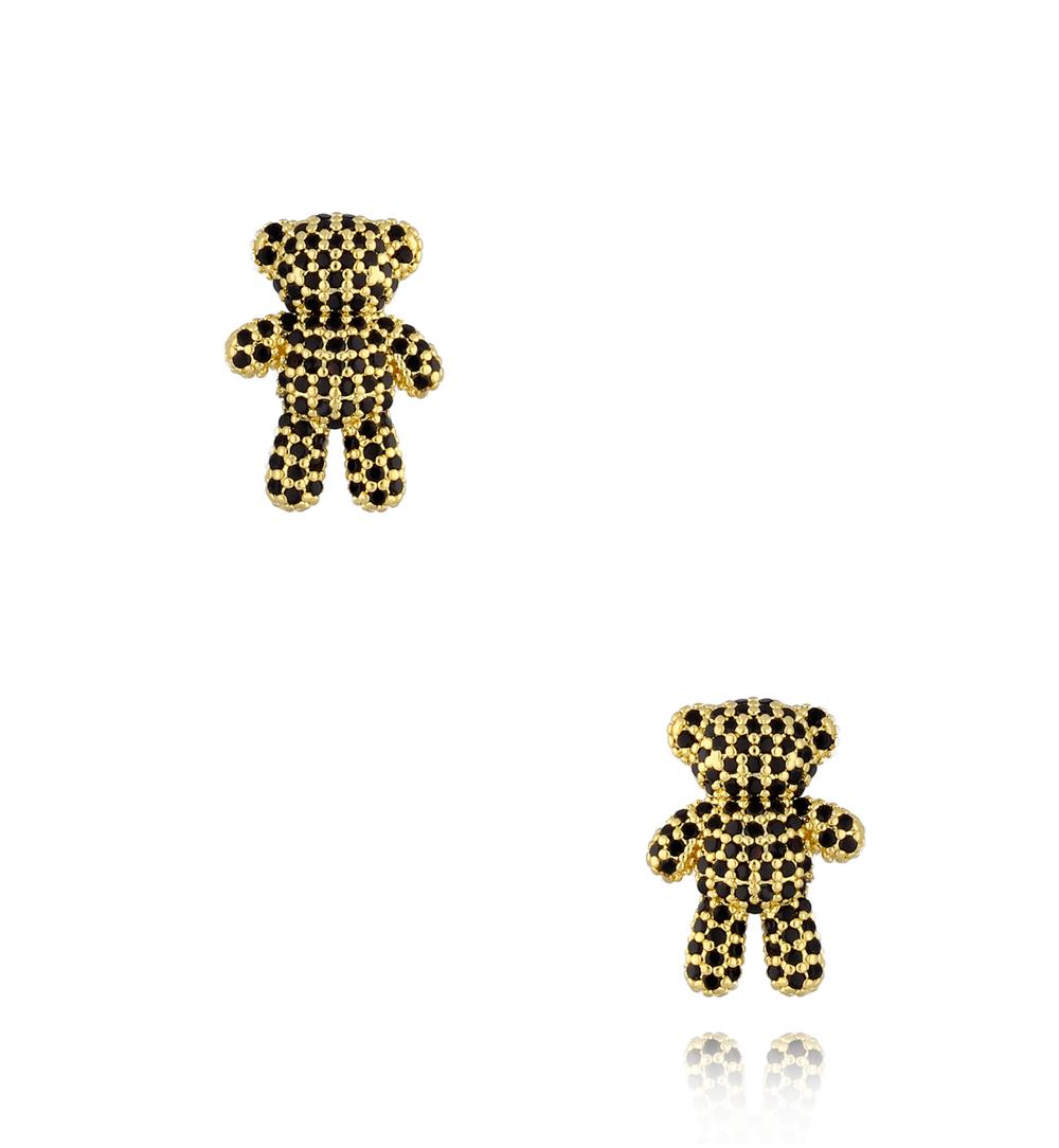 Kolczyki z czarnymi misiami Bears KSS1411
