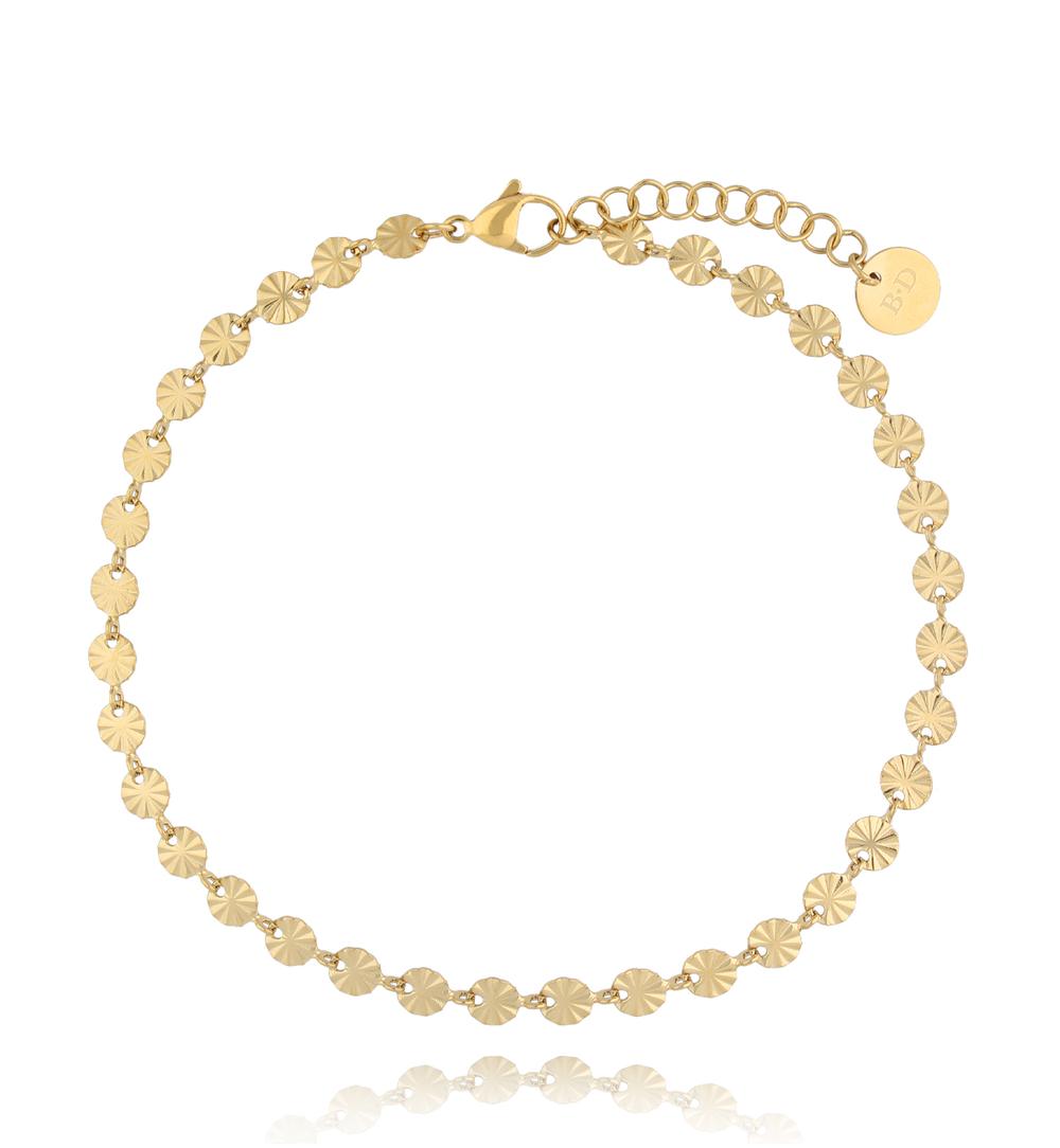 Bransoletka na nogę złoty łańcuszek Luxe BNSA0078