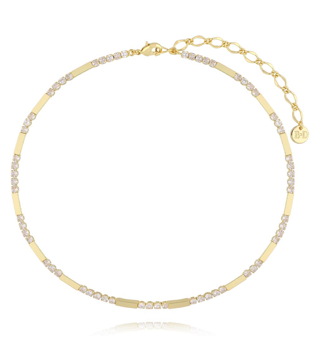 Naszyjnik złoty z cyrkoniami NRG0543