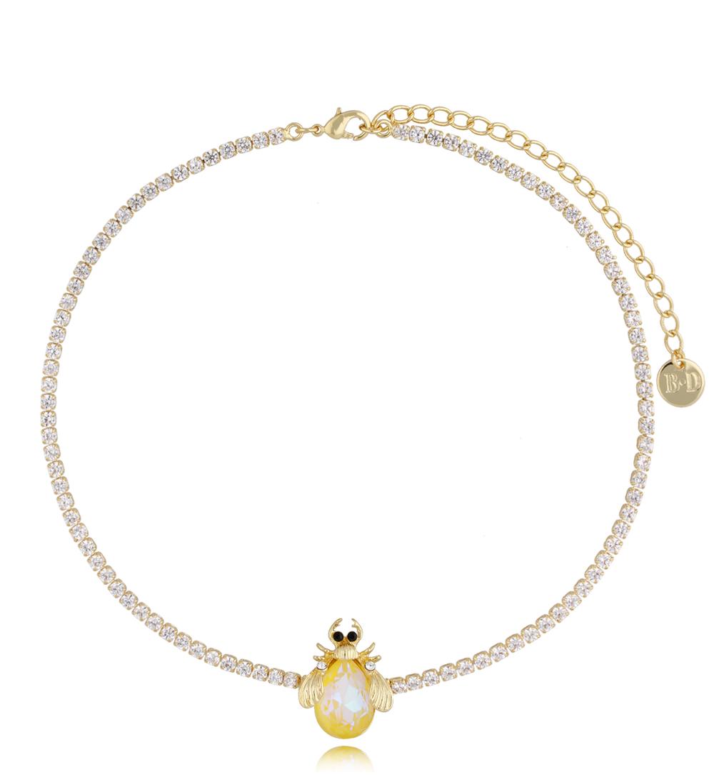 Naszyjnik z żółtym owadem Glamour Midnight NMI0193