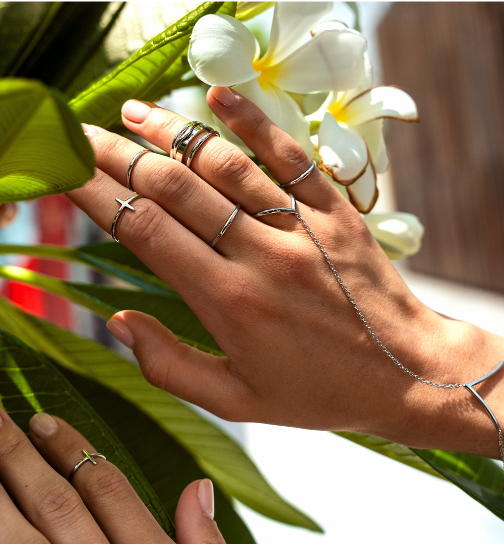 Pierścionek srebrny z krzyżykiem Attraverso PSA0744