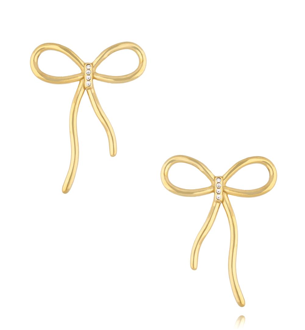 Kolczyki kokardki złote Radiant Bow KSA2032